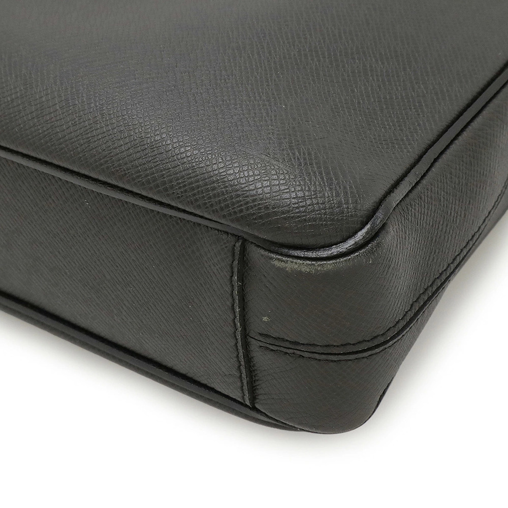 LOUIS VUITTON Taiga PDB Business Bag Briefcase Ardoise Black Shoulder Strap - Picture 3 of 9